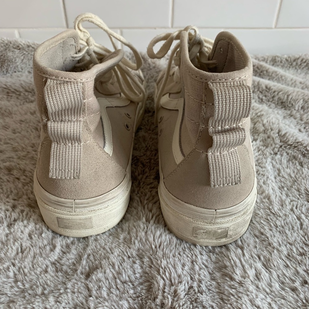 VANS Beige Sentry Sk8-Hi WC High Top Unisex Lugged Soles Sneakers  6.5M 8W - Picture 4 of 9